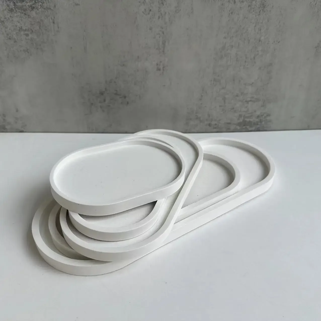 Drip Tray Saucer - 타원형 화분 받침 몰드, 시멘트 받침,