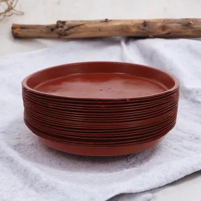 Drip Tray Saucer - 20개입, 빨간색 플라스틱 화분 받침, 세라믹